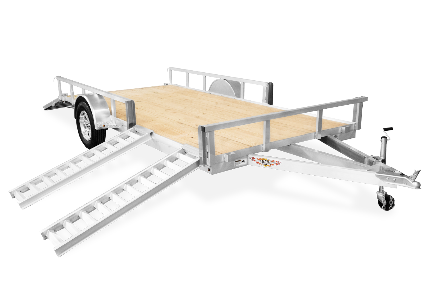 HH Trailer | Products | Trailers | Featured Image | Aluminum-ATV-SA-Front-Ramps-Down