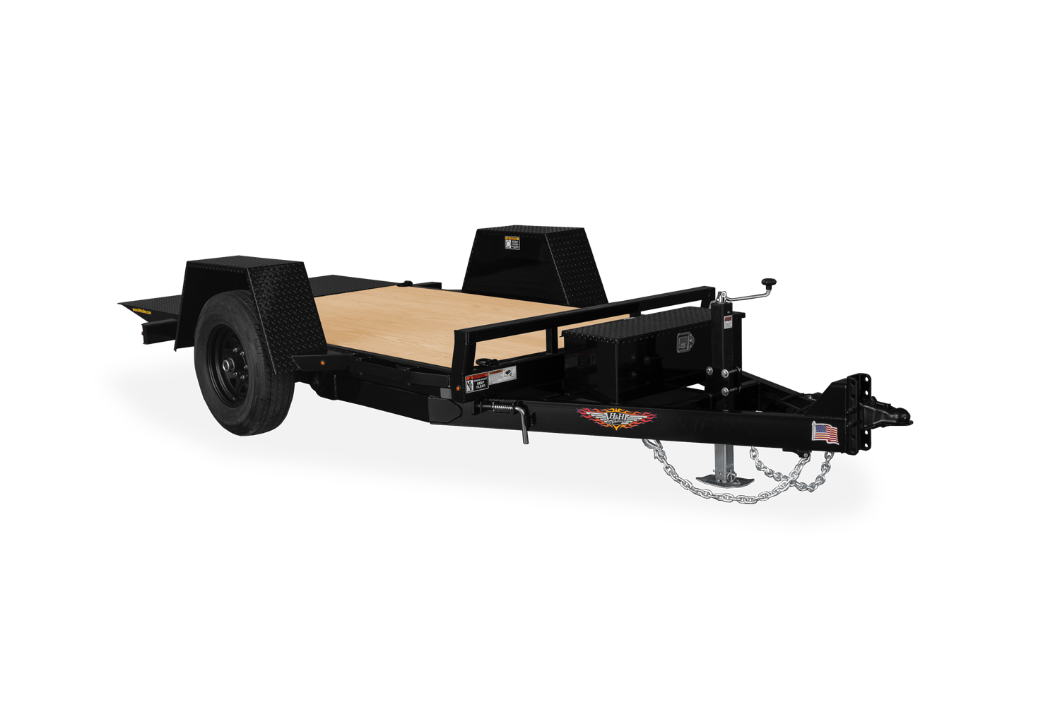 HH Trailer | Products | Trailers | Featured Image | Single Axle Gravity Tilt Front